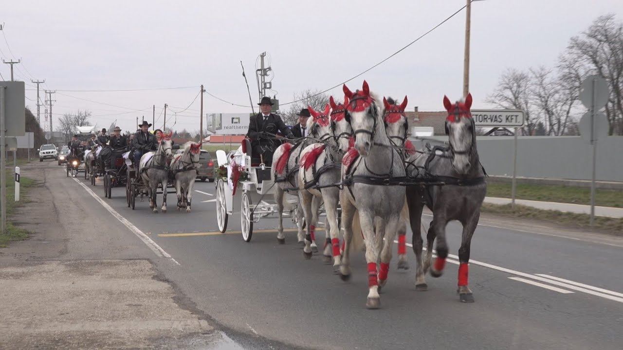 Vivien és Norbert esküvője 2018.  - Lovasok, lovas kocsik felvonulása (Előzetes)