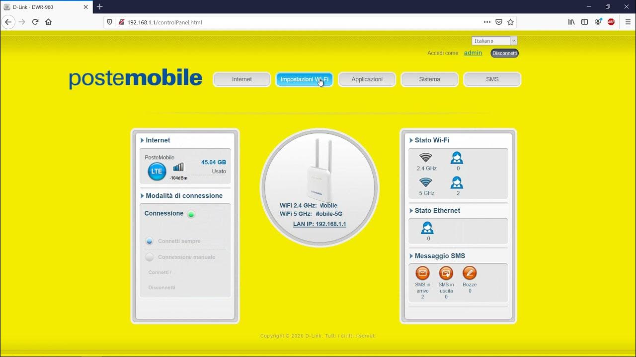 Postemobile Casa Web 4G LTE 2CA Modem DLink DWR960 (WEB GUI) YouTube