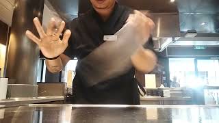 Teppanyaki tutorial with slow motion