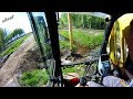 Перестройка переезда длинноруким Komatsu PC 210 Construction ditch crossing