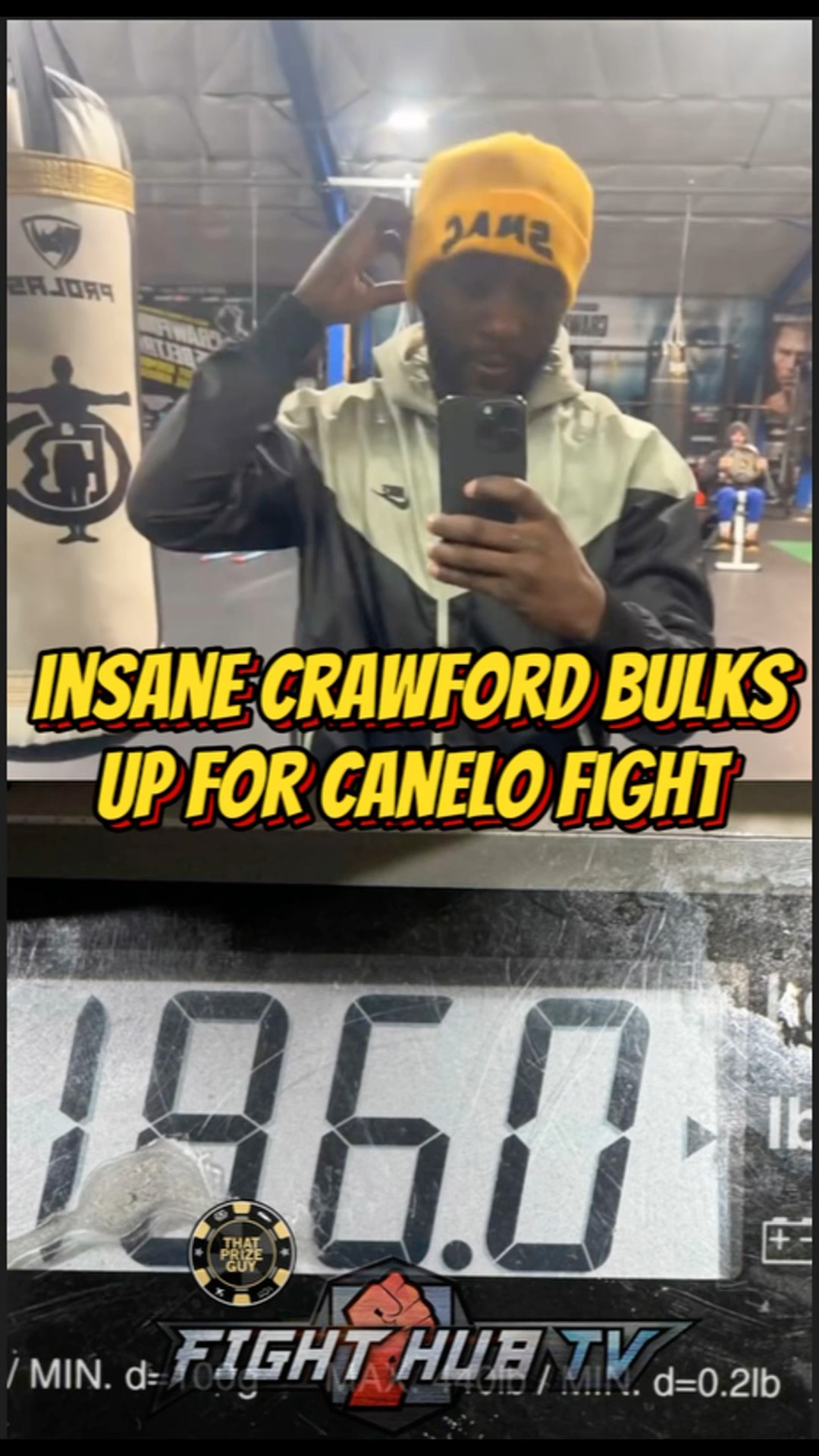 Crawford SHOWS Canelo NEW BULKED-UP physique ahead of their fight!