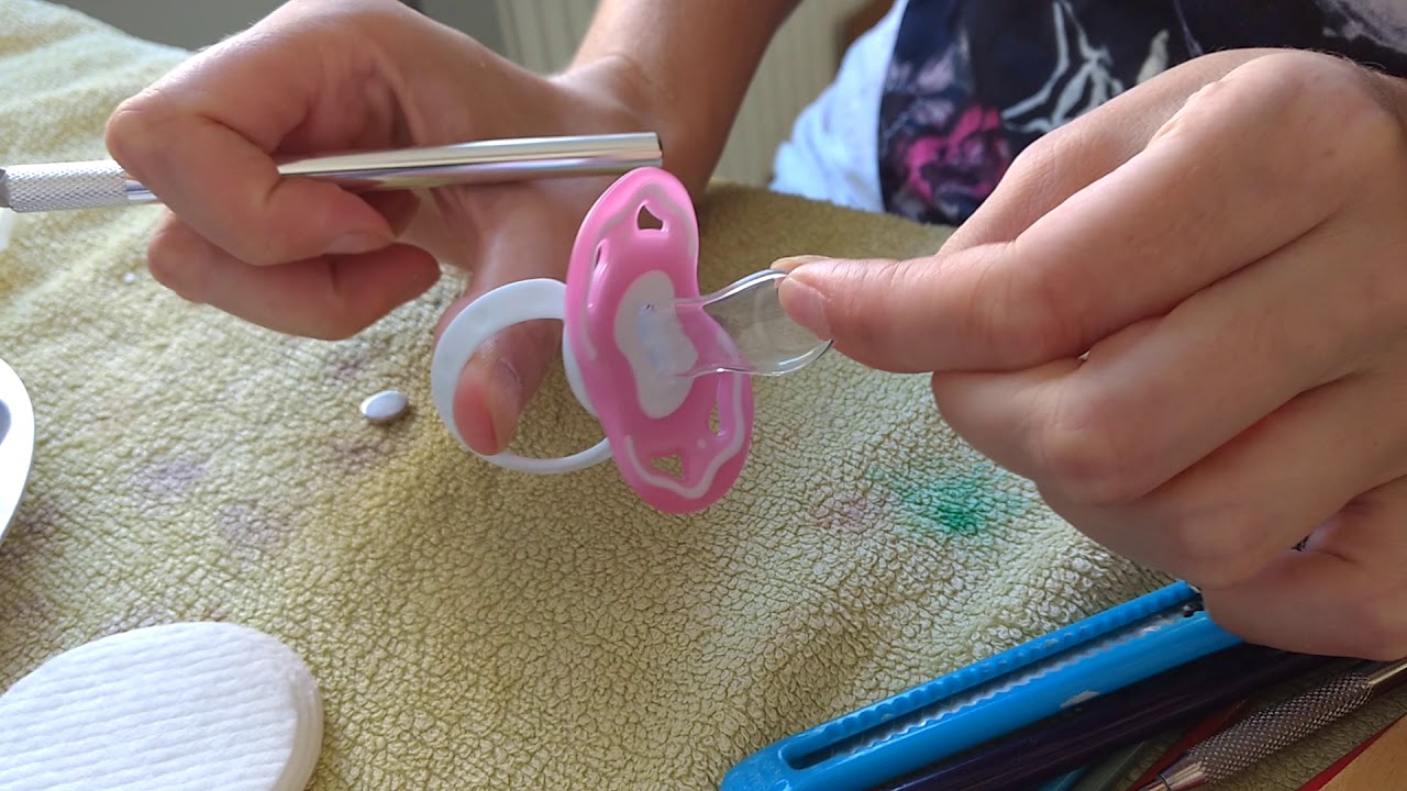 DIY how to do pacifier for reborn doll jak zrobić smoczek step by step