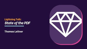 Lightning talk: State of the PDF (Thomas Leitner)