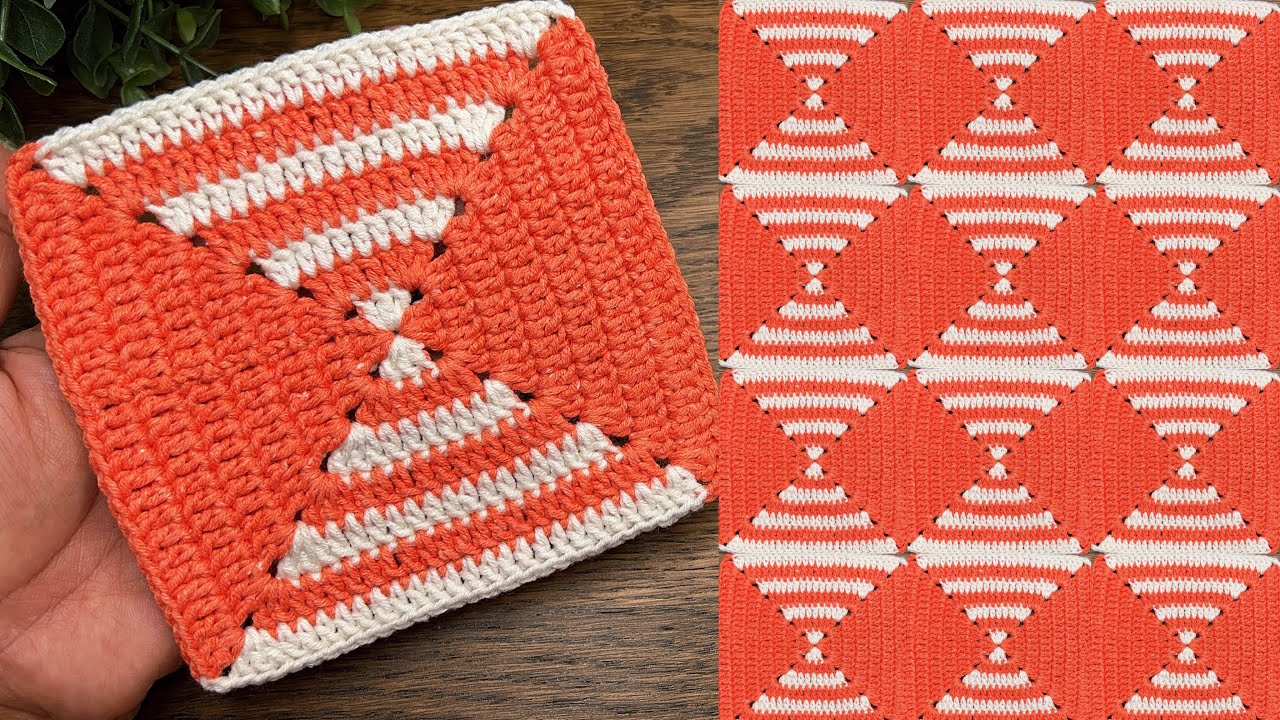 Amazing crochet square motif pattern,very easy for beginners 
