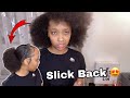 Slick Back With Swoop on my NATURAL HAIR ! | vlogmas day 10