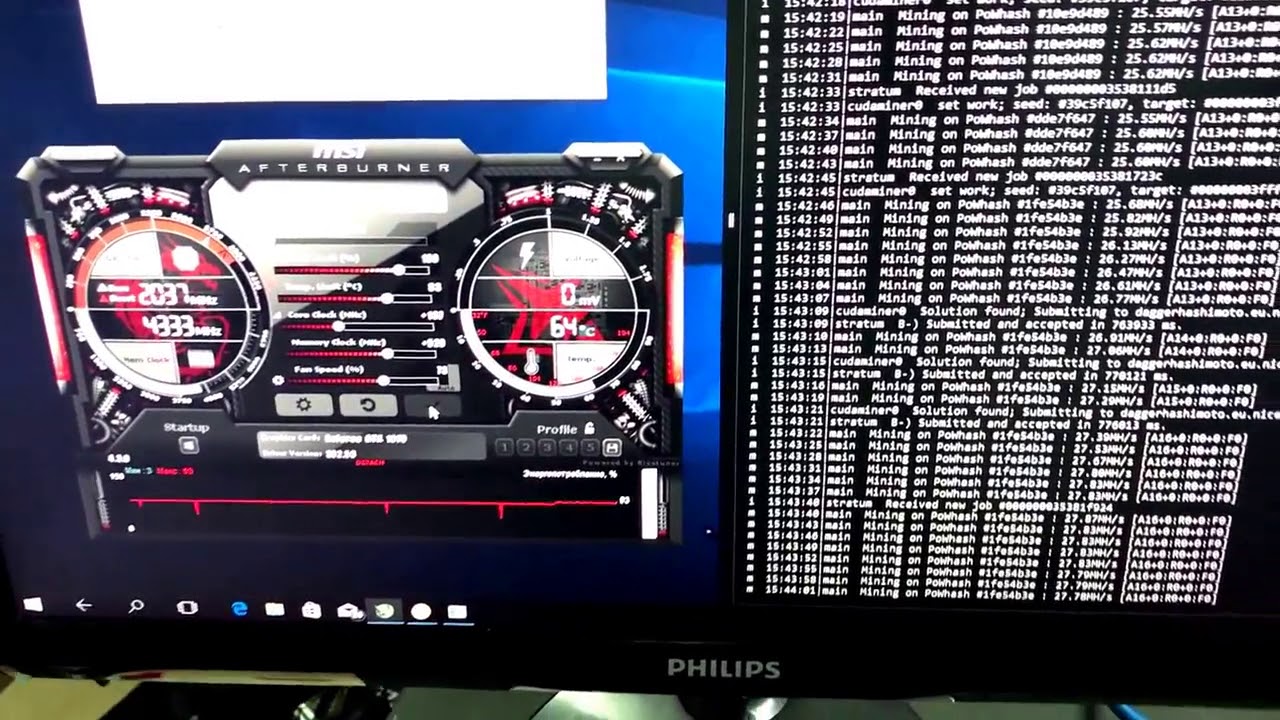 Максимально возможный разгон видеокарты EVGA Geforce GTX 1070 8 Gb для стабильно