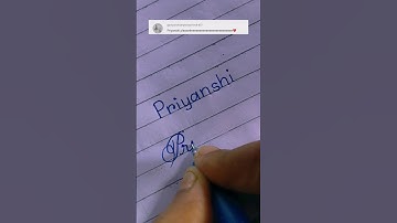 Priyanshi Name Writing 😀#cursive #Calligraphy