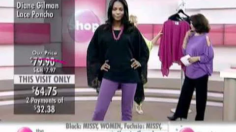 Diane Gilman Lace Poncho at The Shopping Channel 579970