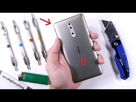 Nokia 8 Durability Test - Scratch, BURN and Bend Tested!