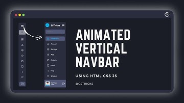 Animated Vertical Navbar using HTML, CSS, JS | WEB DESIGN | @cstricks