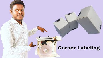 Corner Labeling Machine | semi automatic box labeling #LABELING #cornerlabeling #boxLabeling