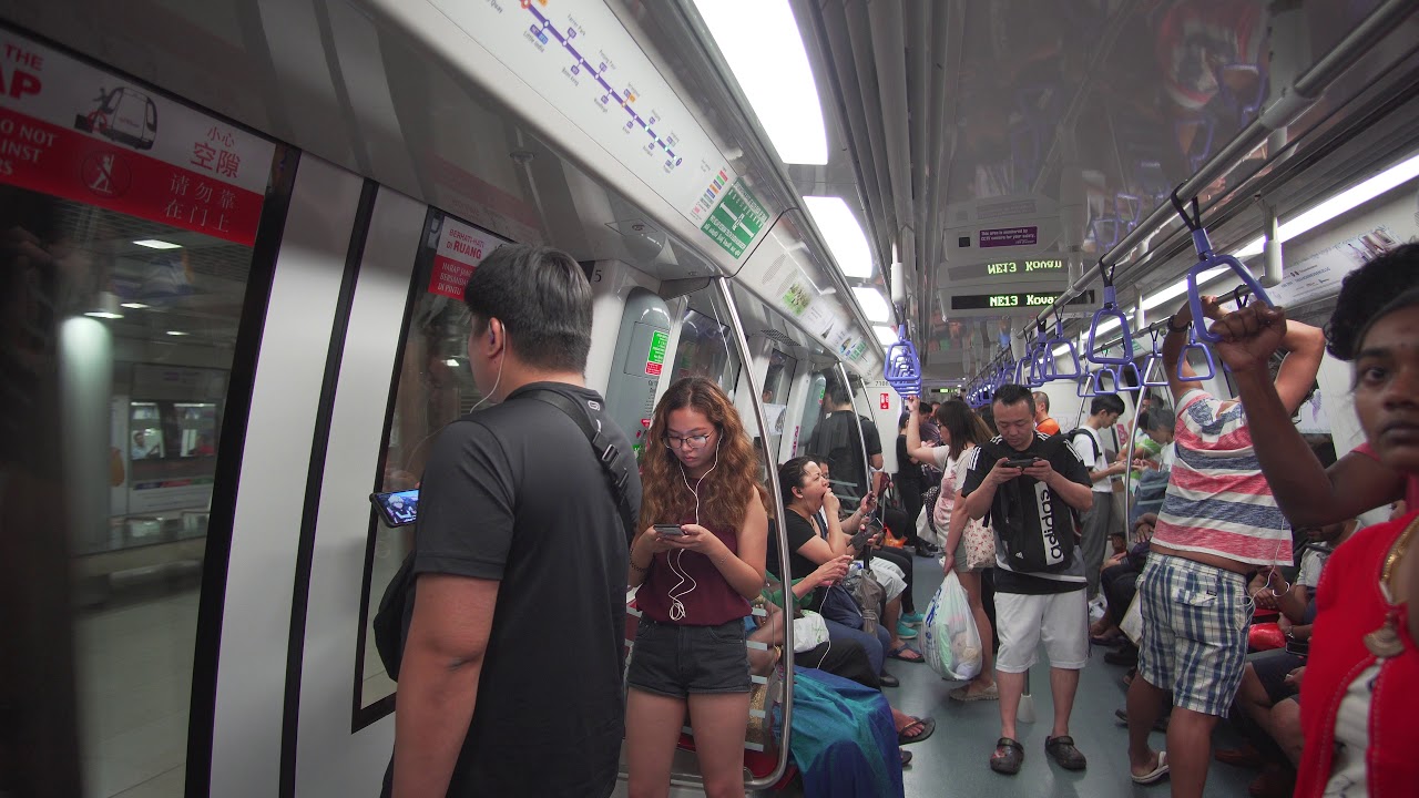 Singapore, MRT night ride from Serangoon to Sengkang