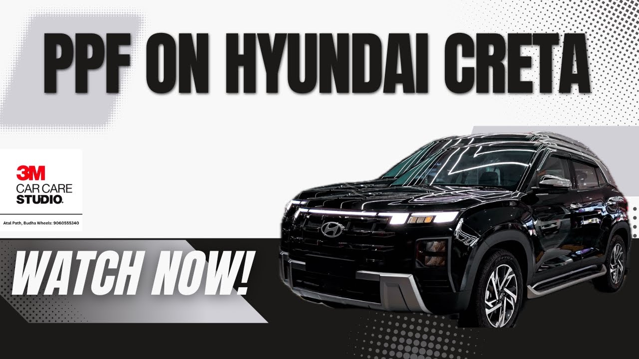 3M Pro Series 100 Gloss PPF Application on New Black Hyundai Creta | Ultimate Paint Protection