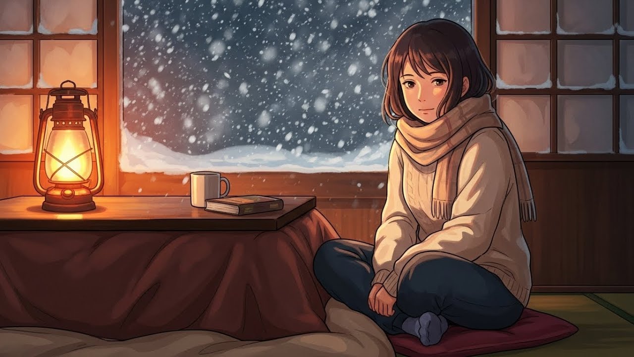 Cozy Winter in Snowy Village ❄️ | Ghibli Style ASMR | Relaxing Japanese Countryside Moments