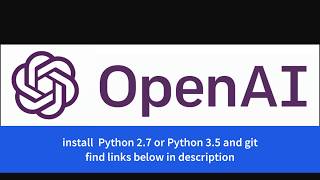 How to Install OpenAI on windows using python