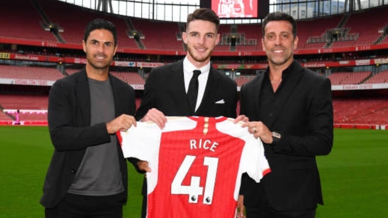 Declan Rice completes transfer to Arsenal - YouTube