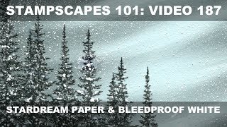 Stampscapes 101: Video 187.  Stardream Paper and Bleed Proof White