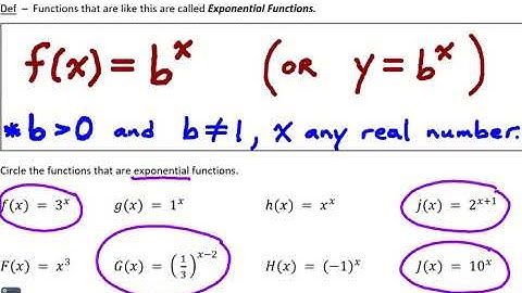 Precalculus - 4.1 Exponential Functions