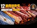 🔥 12 Hours of Argentine Asado on Open Fire | Relaxing BBQ Sounds & Slow Grilled Meat Ambience