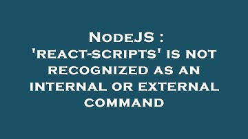 NodeJS : 