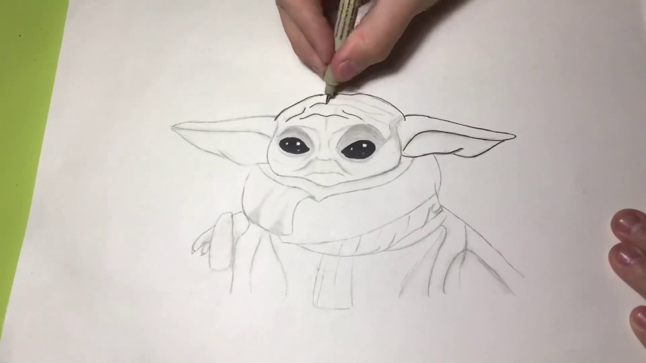 Je Dessine Baby Yoda Manda Lorian Star Wars Youtube