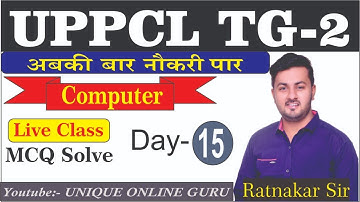 UPPCL TG-2 | COMPUTER CLASS | RATNAKAR SIR