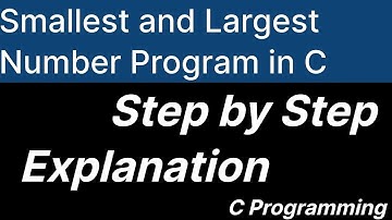 Find Smallest and Largest of Two Numbers in C | Lecture - #11