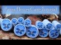 Polymer Clay Pansy Flower Cane - A perfect cane to use in your polymer clay earrings
