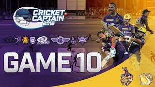 CRICKET CAPTAIN 2016 | KOLKATA KNIGHT RIDERS IPL 2016 | GAME 10 (KKR VS GL)