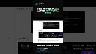 Find Any Username Across 400  Websites #Sherlock #GitHub #opensource #ethicalhacking