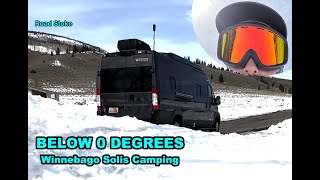 BELOW 0° Winter Camping Winnebago Solis Camper Van