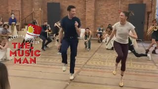 Hugh Jackman & Sutton Foster (Tap Dancing) The Music Man Rehearsals (Dec 17, 2021) Tiny sneak peek