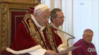 The pope quits