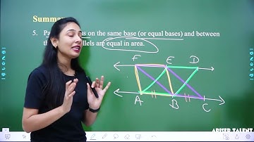 Areas of Parallelogram & Triangle | Summary | Complete English Medium | Class 9 Term 1 | AT