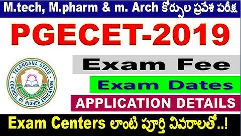 TS- PGECET Exam Schedule Release for all Aspirants By SRINIVASMech
