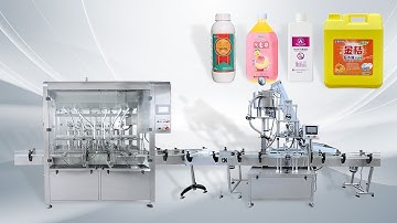 HYPF-5000S+HYXG-4C-D Automatic 1-5 Liters Bottle Servo Piston Filling Capping Machines Line