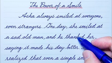 Story with Moral in English Cursive Writing | Cursive Handwriting practice | Cursive Writing Story