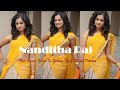 Nanditha Raj Hot Navel Show In Yellow Half Saree Photos