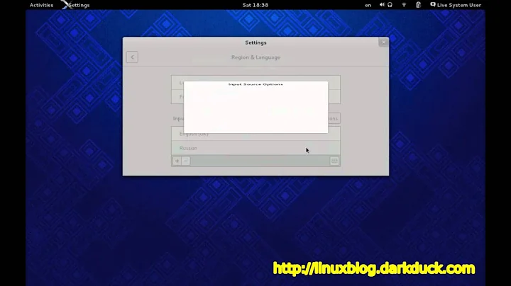Configure keyboard layouts in GNOME3 desktop environment