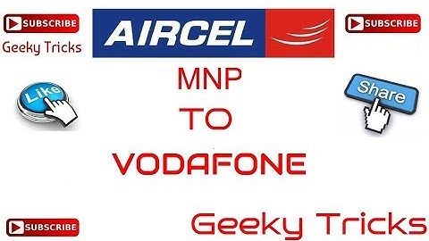 PORT AIRECL NUMBER WITHOUT HAVING NETWORK !! AIRCEL MNP TO VODAFONE