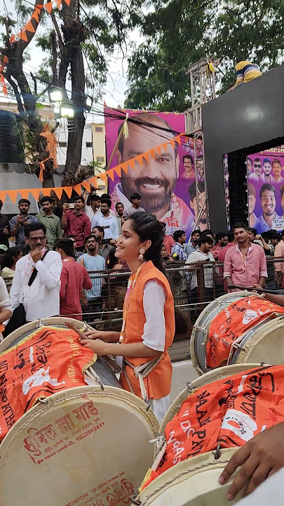 Maharashtra Puneri Dhol Tasha Amazing performance at Khairatabad Ganesh #shorts #love #band