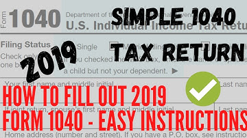 How to Fill 2019 Form 1040 - Easy Instructions #TAXRETURN #FORM1040 #USTAX