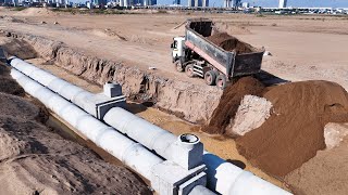 Best Action!! 25T Dump Trucks Transfer Sand Filling A Drains With Wheel Loader by Daily Bulldozer  9,228 views 21 hours ago 48 minutes