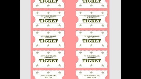 How To Create Ticket In MS Word...