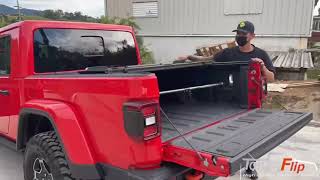 Jeep Gladiator Bed Cover -TonnoFlip Tonneau Covers- 1st Gen Version Of Our Truck Bed Cover (2020) by tonnoflip 173 views 5 months ago 28 seconds