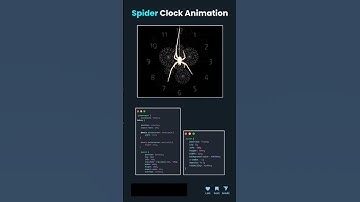 spider Clock Animation Using HTML CSS And JS
