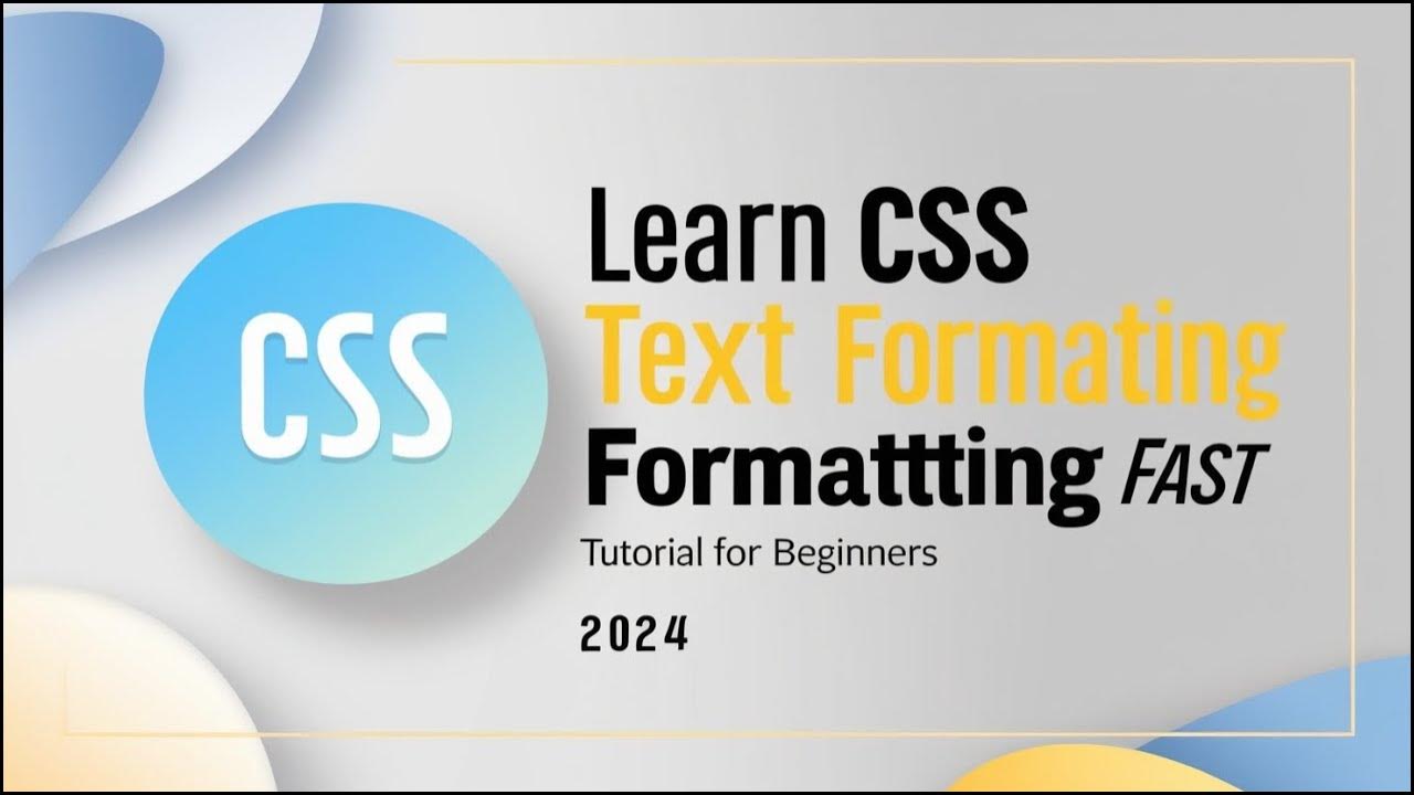 CSS text formatting property tutorial - YouTube