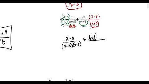 6.2 Adding & Subtracting Rational Expressions