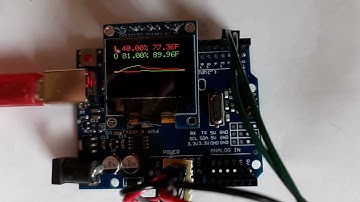 Graphing temperature with OLED and two DHT11