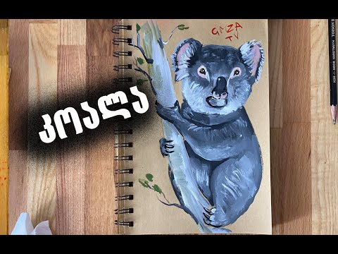 როგორ დავხატოთ კოალა/koala drawing